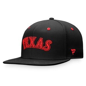 Texas Rangers Fanatics Iconic Wordmark Fitted Hat - Black